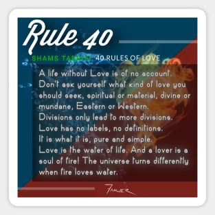 40 RULES OF LOVE - 40 Magnet